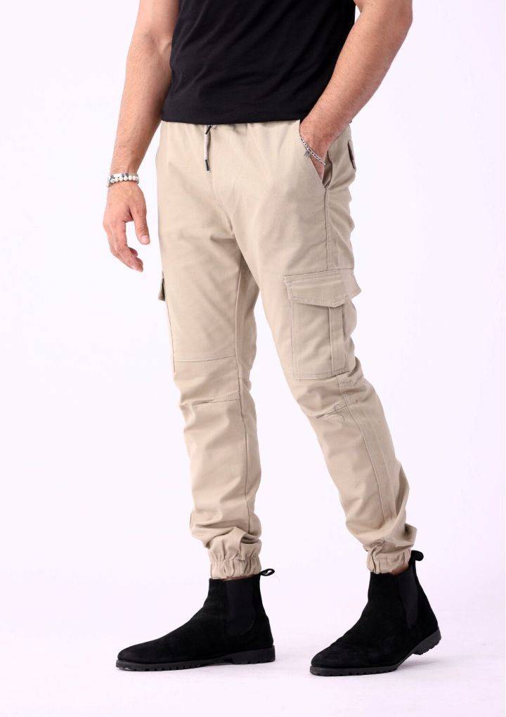 Cargo Trouser in Cream Colour