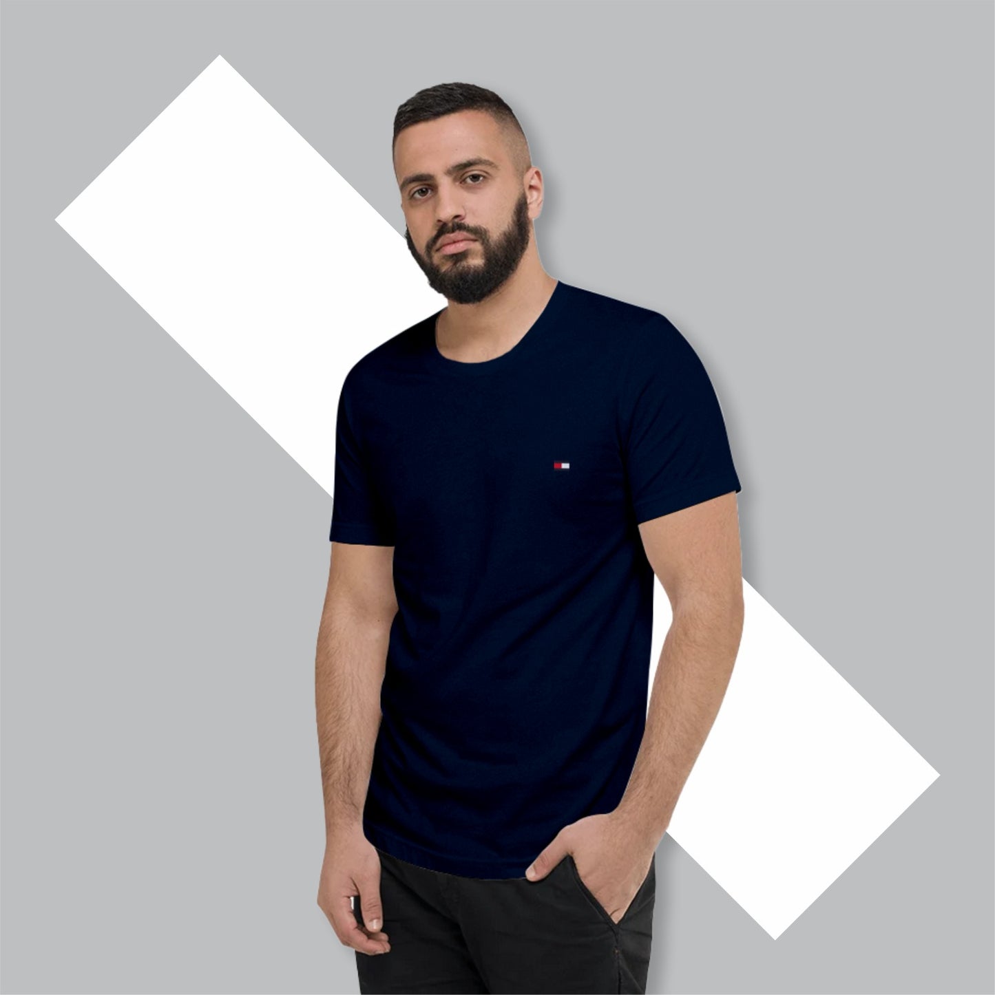 Men T-Shirt TH 022 Navy Blue