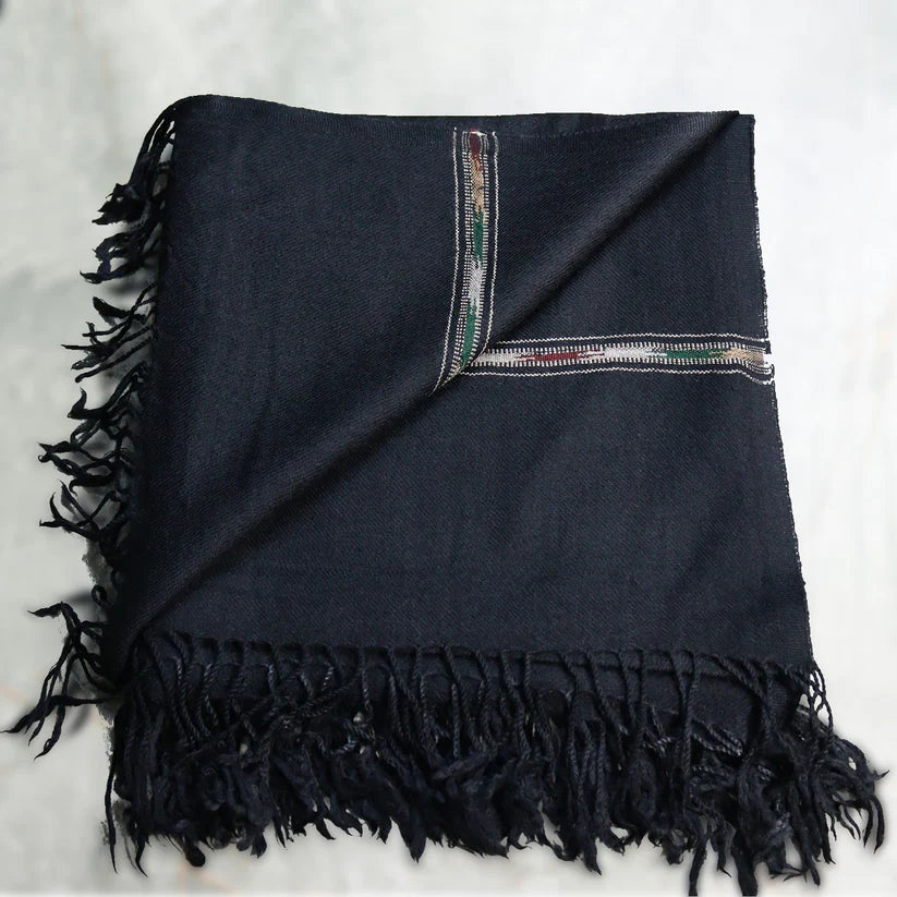 72 fine, Pure Pashmina Jet Black