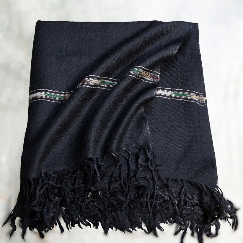 72 fine, Pure Pashmina Jet Black