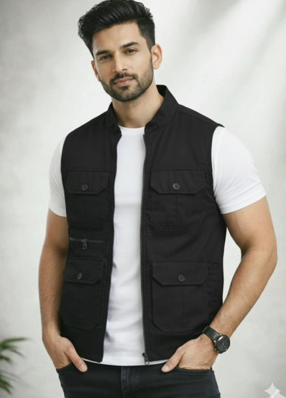 Sidhu Jacket 6 Pockets (Black color)