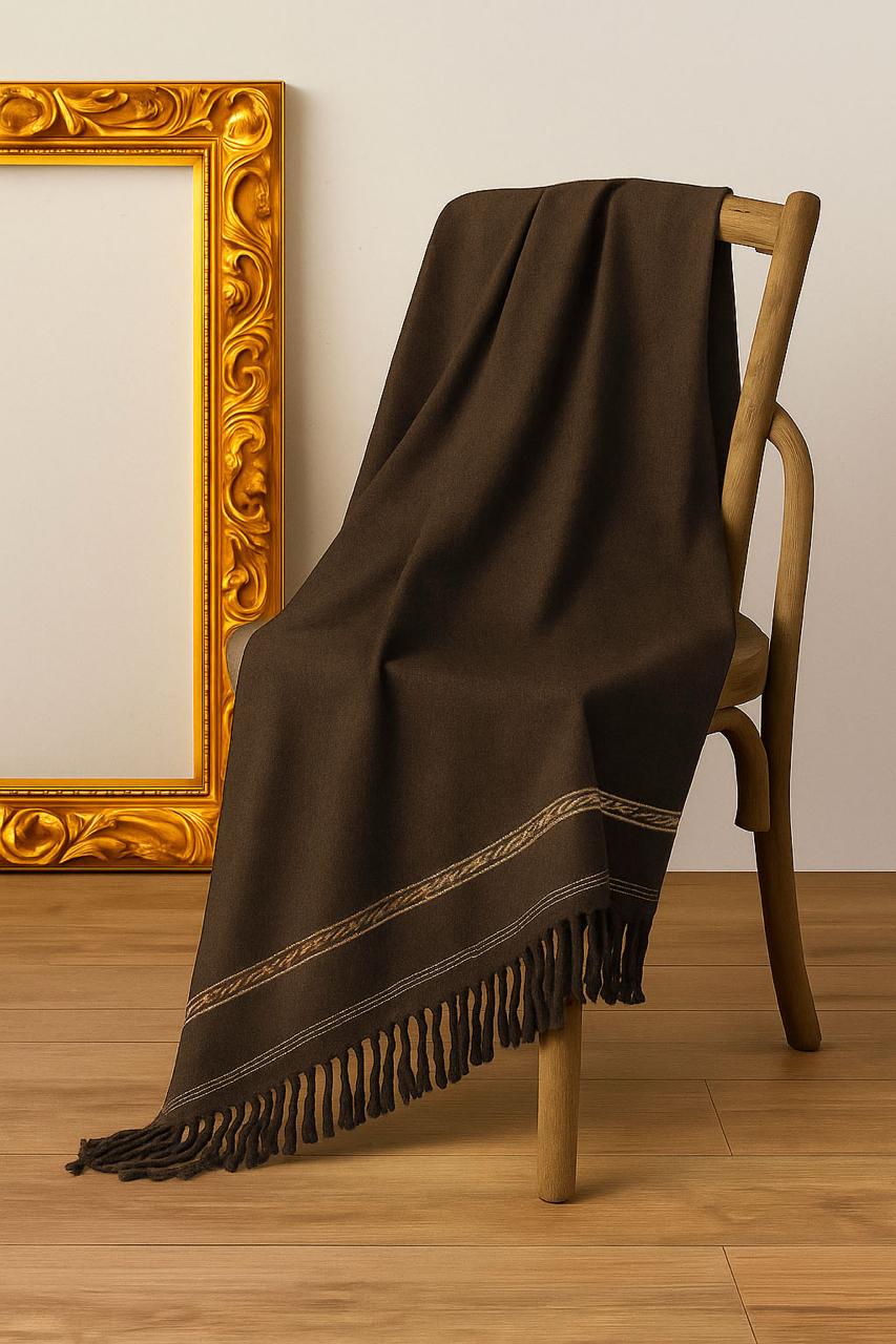 Swati Handmade Shawl (Dark Brown)