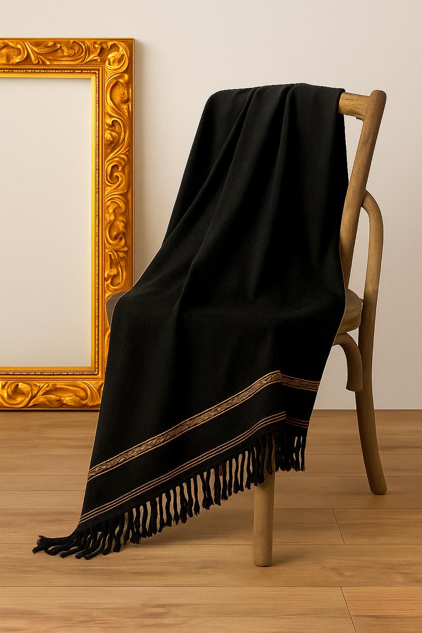 Swati Handmade Shawl (Black)