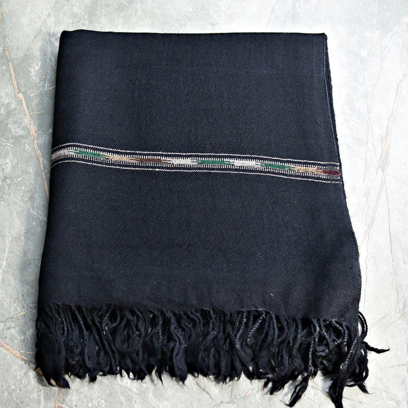 72 fine, Pure Pashmina Jet Black
