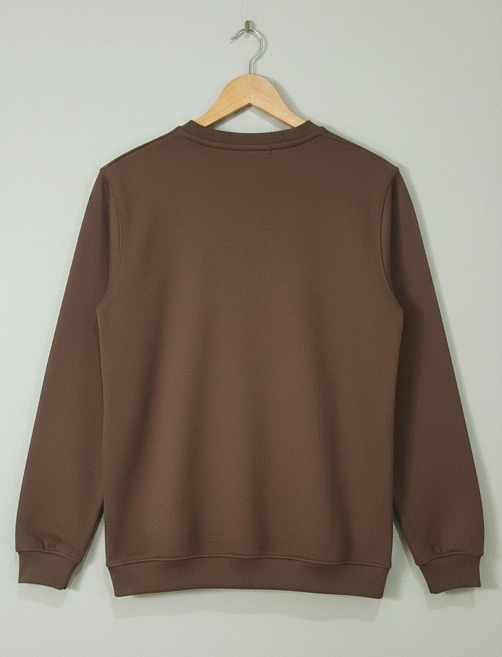 Men Fleece Sweat shirt (brown)
